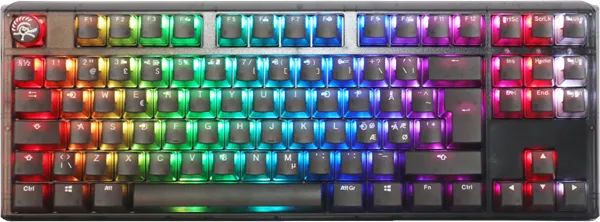 Ducky One 3 - Aura Black Nordic - TKL - Kailh Box Jellyfish Switch Y - RGB - ND - Gaming-Tastatur - Nordisch - Schwarz